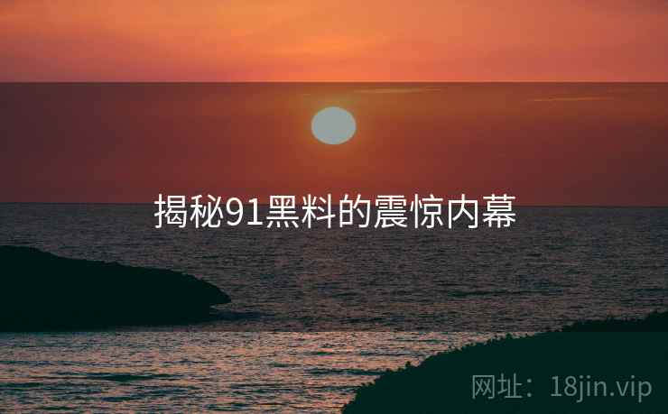 揭秘91黑料的震惊内幕