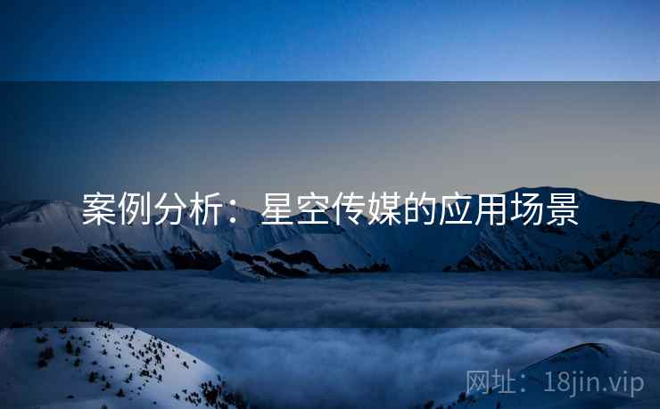 案例分析：星空传媒的应用场景