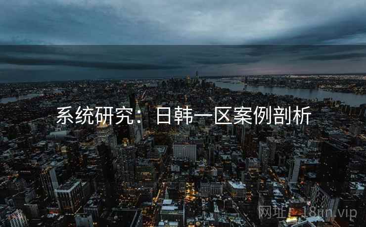 系统研究：日韩一区案例剖析