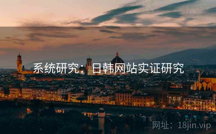 系统研究：日韩网站实证研究
