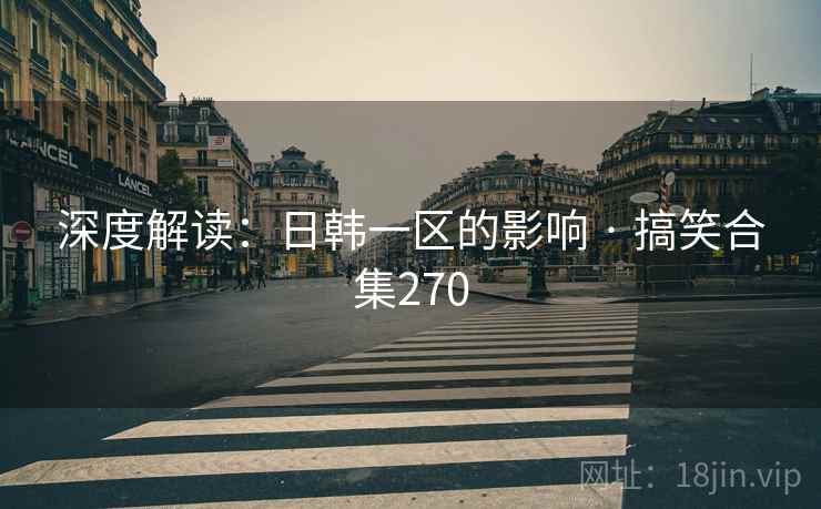 深度解读:日韩一区的影响 · 搞笑合集270