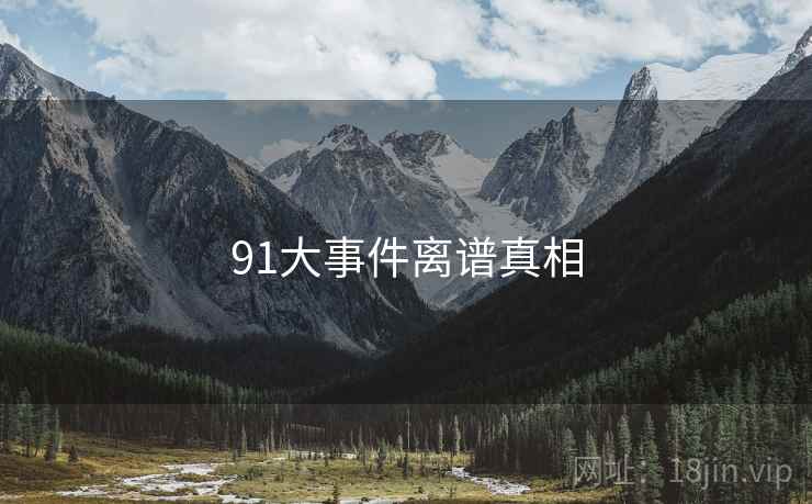 91大事件离谱真相