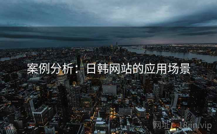 案例分析:日韩网站的应用场景
